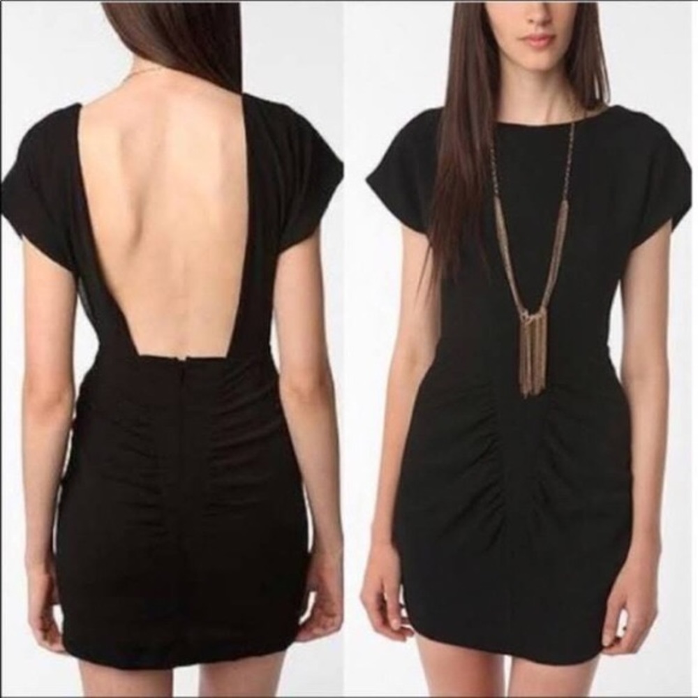 Silence + Noise | Black Backless Crepe Dress Sz 4